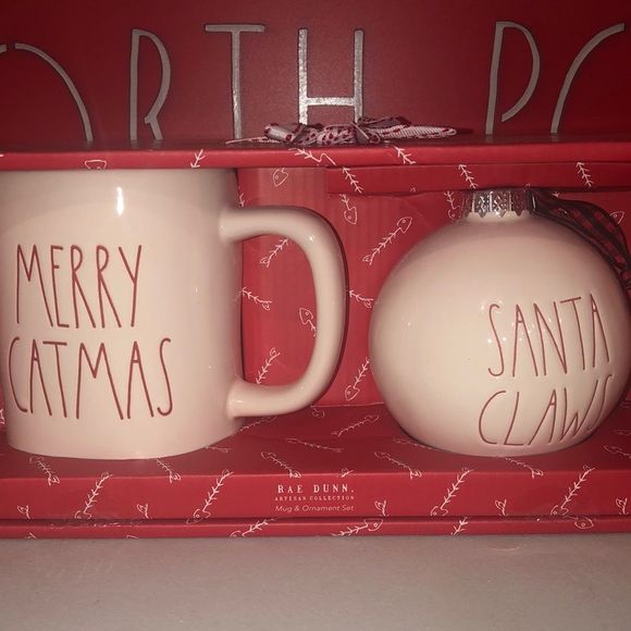 Rae Dunn Other - RAE DUNN MERRY CATMAS 🐾 & SANTA CLAWS 🐾 set